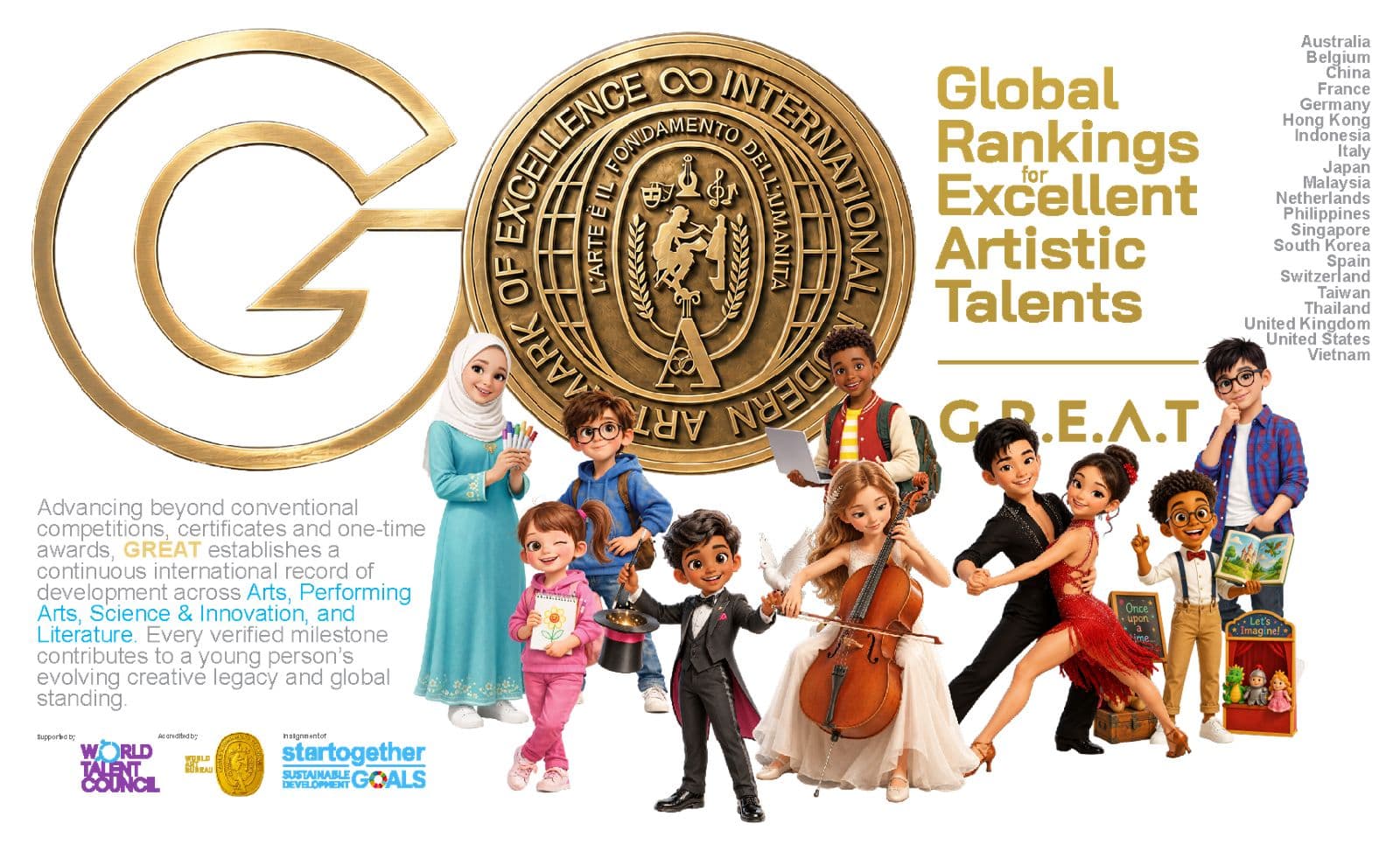GREAT — Global Rankings for Excellent Artistic Talents